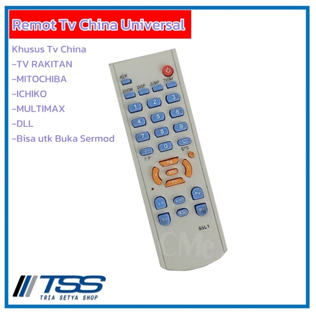 Remot Remote Tv China Universal 55L1 55L7 8873 Tv Rakitan Wicom dll