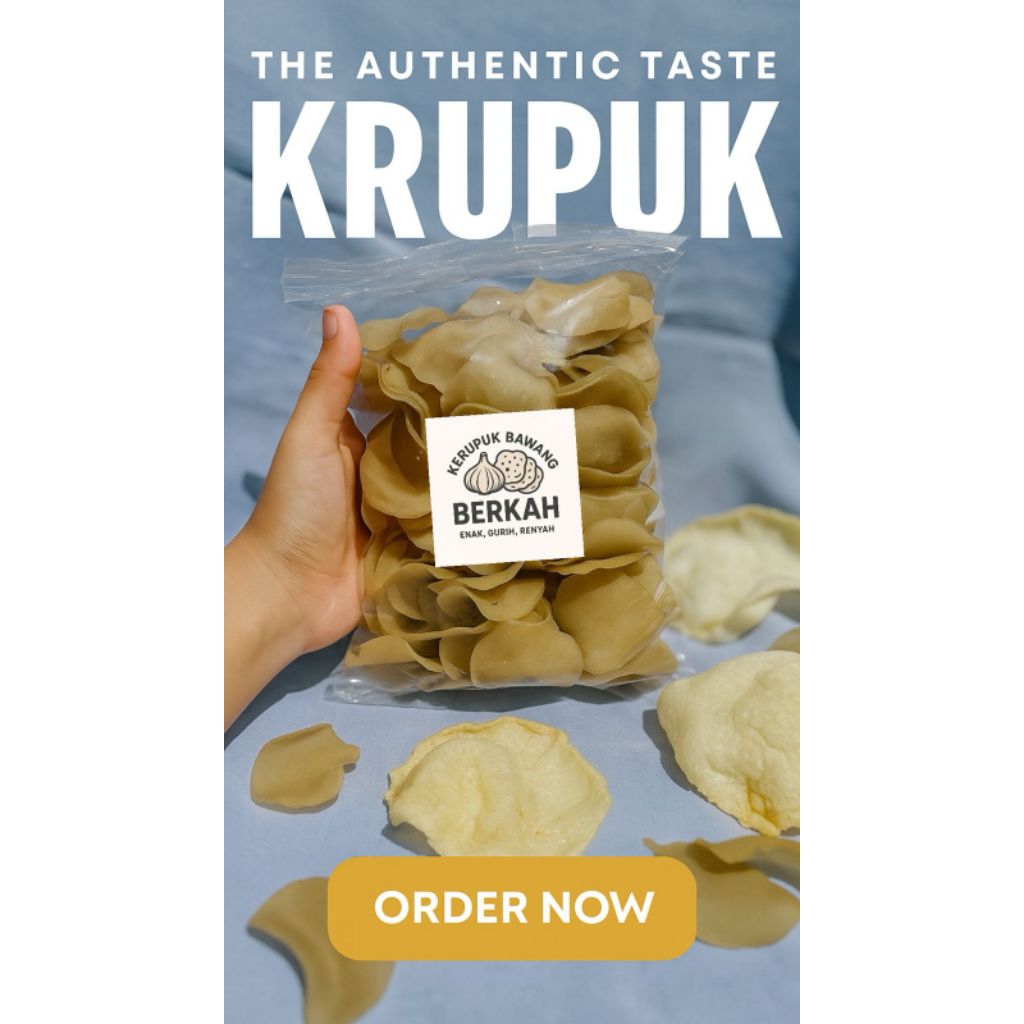 

READY KERUPUK PULI BAWANG MENTAH 250 gr MURAH