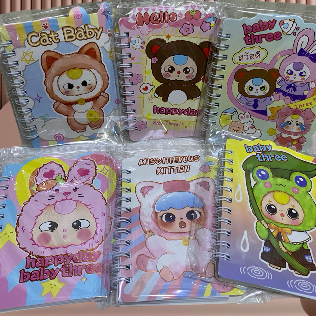 

NoteBook Bentuk Motif BabyThree Cute Uk A7 60Lbr