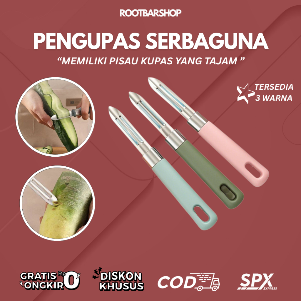 [ROOTBARSHOP] PARUTAN MULTIFUNGSI / KUPASAN KENTANG / PENGUPAS BUAH DAN SAYURAN