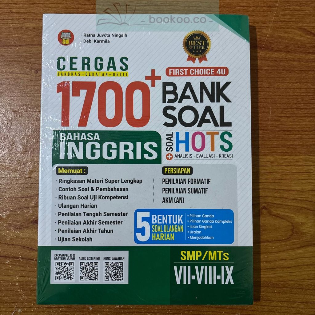 BUKU CERGAS 1700+ BANK SOAL BAHASA INGGRIS SISWA SMP/MTs (LATIHAN SOAL K.MERDEKA) Yrama Widya Ori