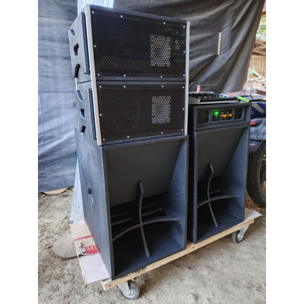 speaker sub 12 x2 mid 8x2 ,mixer 4 channel