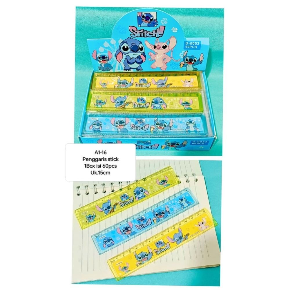 

1 BOX PENGGARIS STITCH ISI 60 PCS