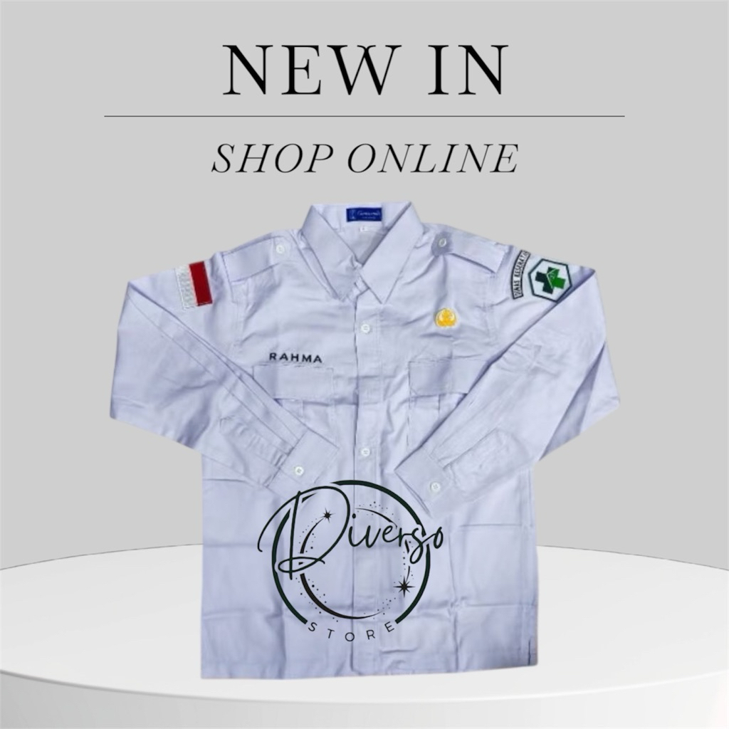 KEMEJA PUSKESMAS LENGAN PANJANG TERBARU KEMEJA PUTIH KORPRI KEMEJA DINAS KESEHATAN LENGAN PANJANG BA