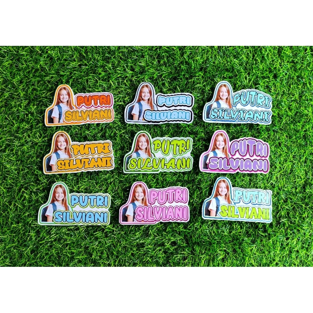 

(YSC) Ready cetak stiker label foto dan nama