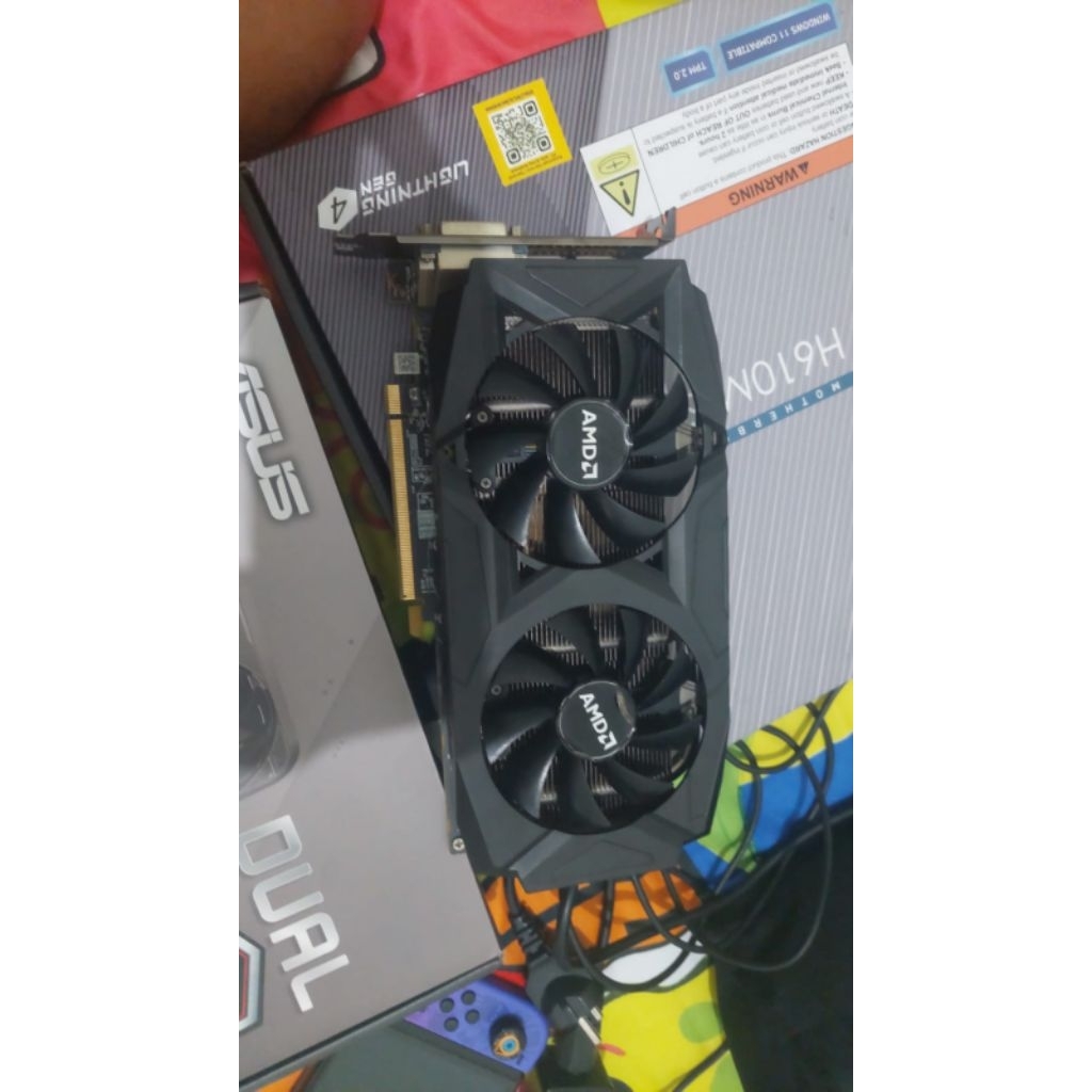 VGA RX 580 4gb powercolor normal bekas gaming bukan mining