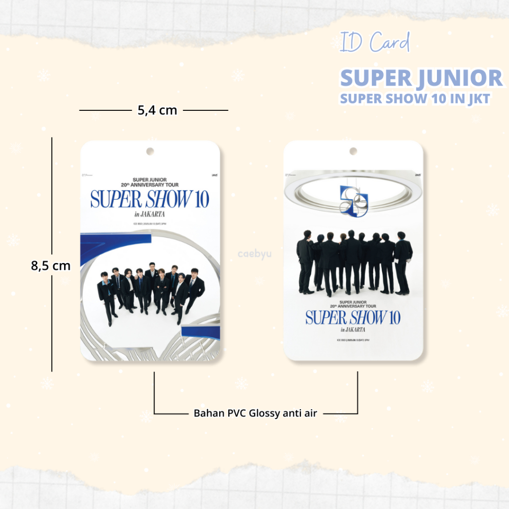 

READY STOCK ID Card SUPER JUNIOR SUPER SHOW 10 in Jakarta Kpop Konser suju sj ss10 super show10 JKT Indonesia INA K-Pop Tali Gantungan HP PC ID Card Cahol Card Holder