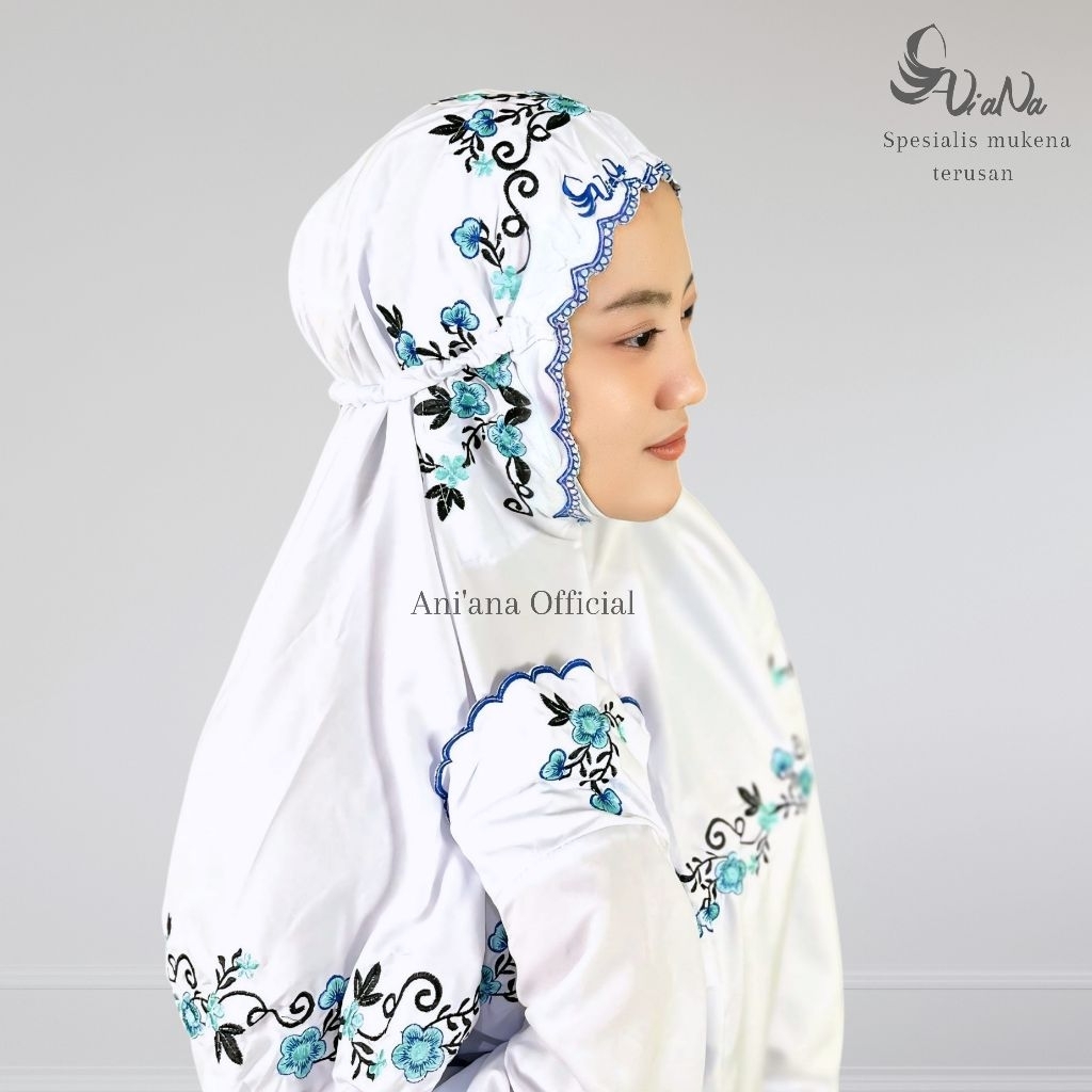 Ani'ana official - MUKENA TERUSAN BORDIR BAHAN KATUN JUMBO