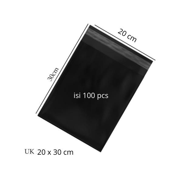 

polymailer hitam 100 pcs 20x30 cm atau 30x20 cm