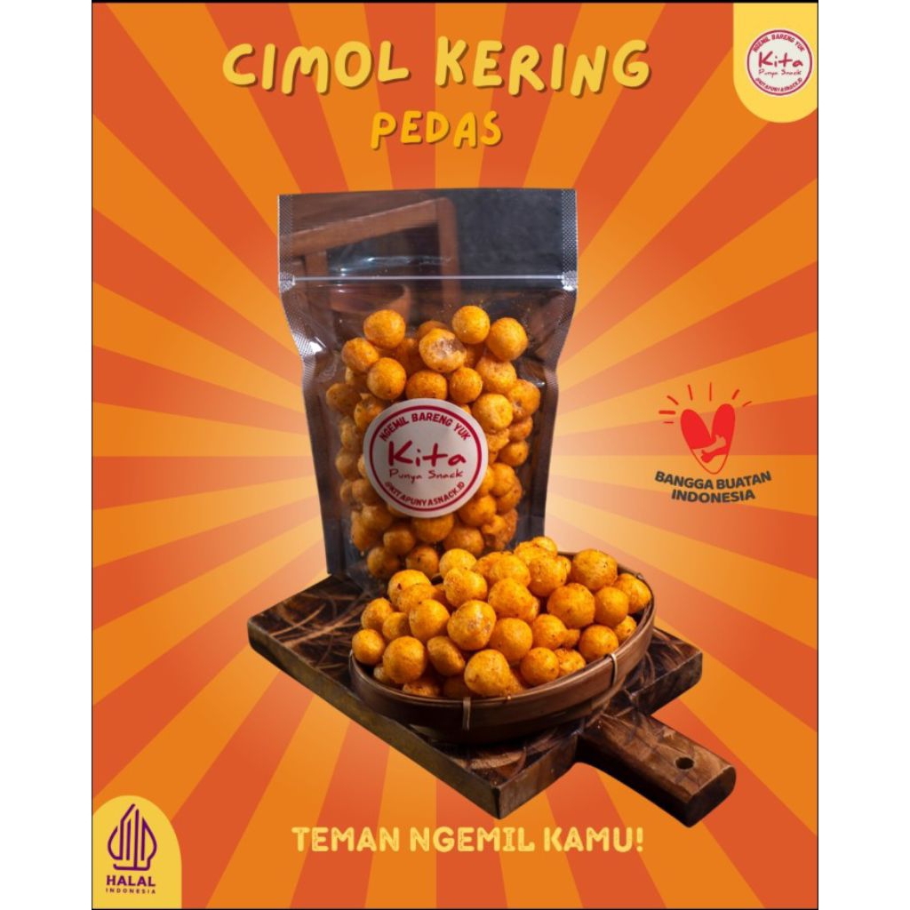 

HALAL CIMOL KERING PEDAS 100g/250g/500g/1kg KITA PUNYA SNACK/SNACK VIRAL/RASA PEDAS,ASIN, GURIH/BUMBU MELIMPAH