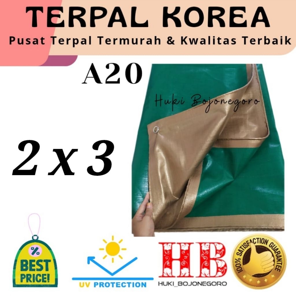 TERPAL KOREA ARMY GOLD A20 3X2 TERPAL TENDA TERPAL TRUK DLL
