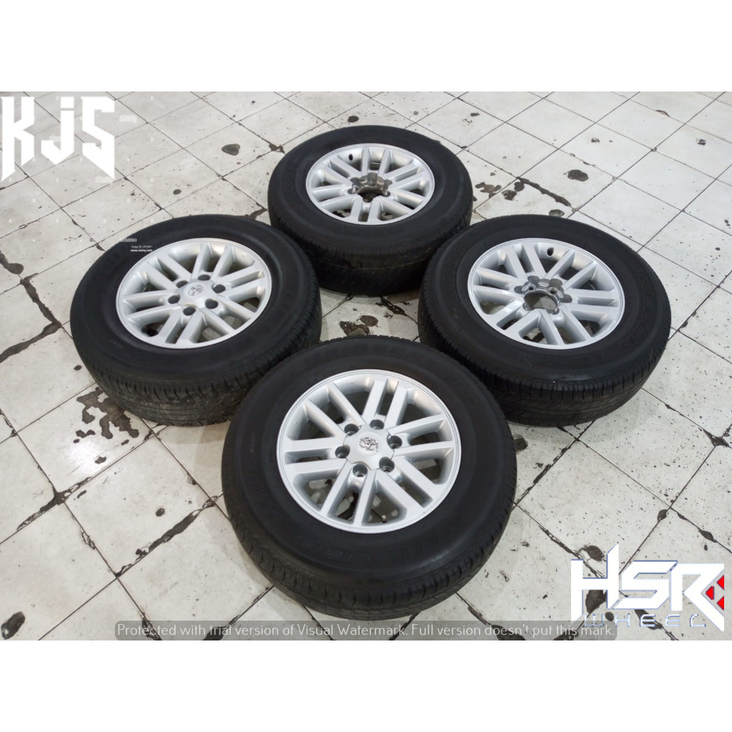 VELG MOBIL BEKAS FORTUNER RING 17 LEBAR 7.5 PCD 6X139.7 COCOK BUAT FORTUNER PAJERO HILUX DOBLE CABIN