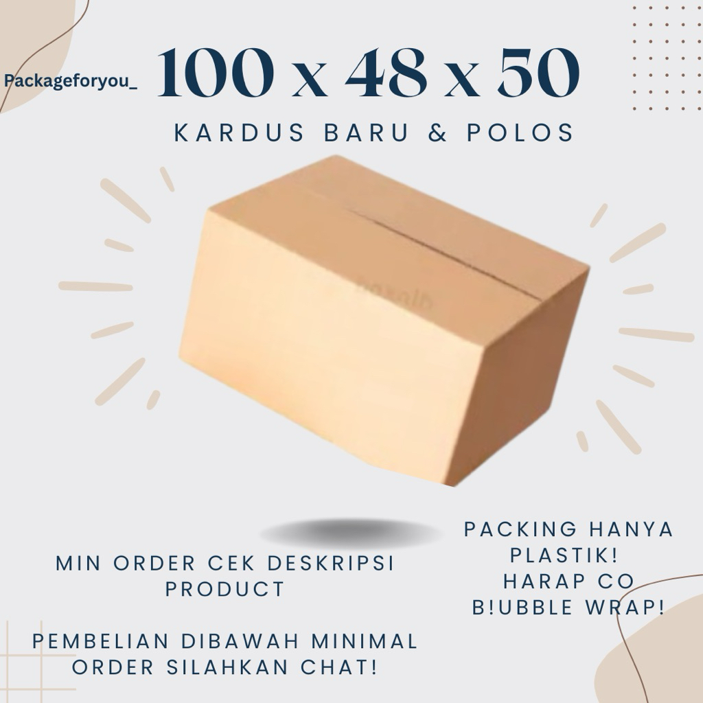 

Kardus Packing 100x48x50 - Karton Box Dus Packaging Besar Jumbo Pindahan Polos Murah