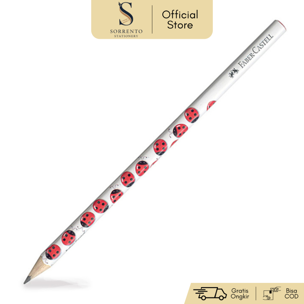 

Pensil 2B Faber-Castell Motif Lady Bug Satuan ORIGINAL