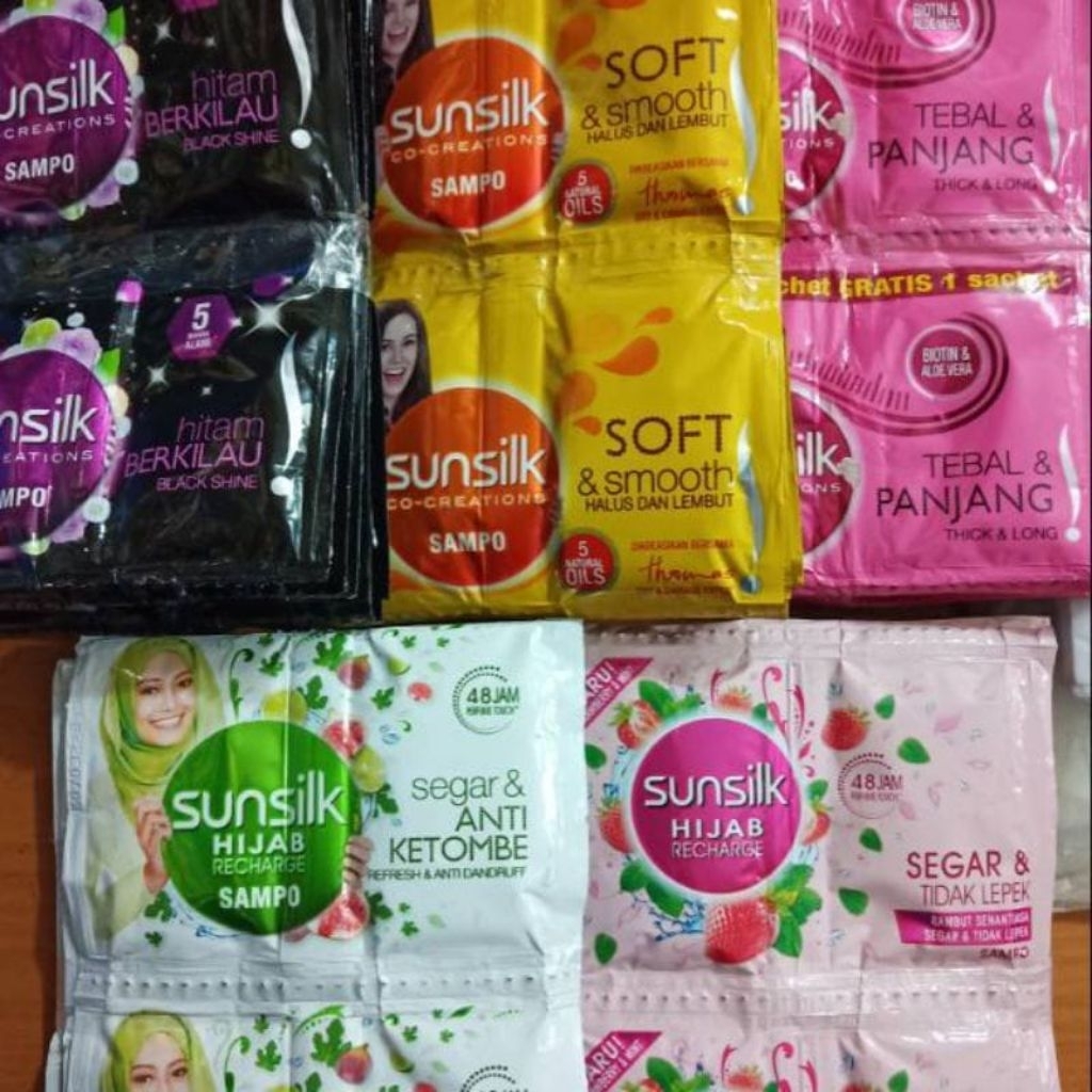 Sunsilk Shampoo Sachet All Varian //Sunsilk Shampoo Sachet Isi 24 // Shampoo Anti Ketombe Dan Rontok