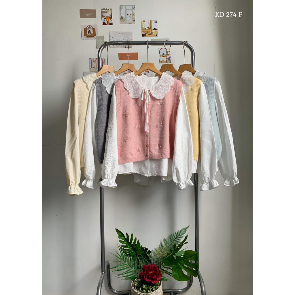 kemeja rajut ves imprt