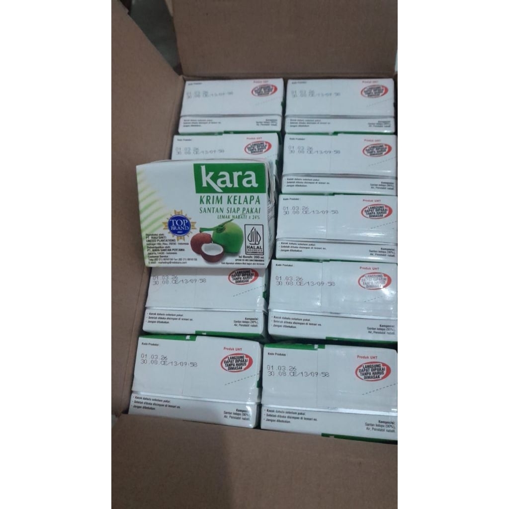 

Kara Santan 200ml Kelapa cair instan 1 dus