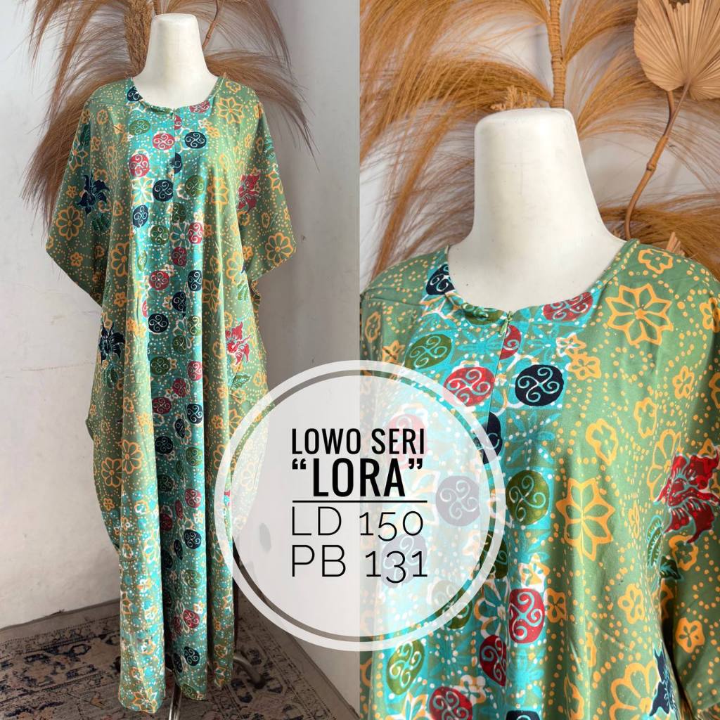 [Panjang 130] Daster Lowo Longdress Batik Cap Pekalongan Rayon Lowo Kalong Kelelawar Jumbo Rayon Ade