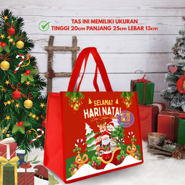 

Tas Souvenir Natal Dan Tahun Baru / Bingkisan Natal/ Tas Natal Bahan Tebal/Tas Goodie Bag Natal Spunbond Christmas/Totebag Merry Christmass / Tas Bingkisan/Goodiebag Natal-Tas Hampers Natal-Tas Spundbond Natal/ Goodie Bag Natal Termurah Dan Terlaris