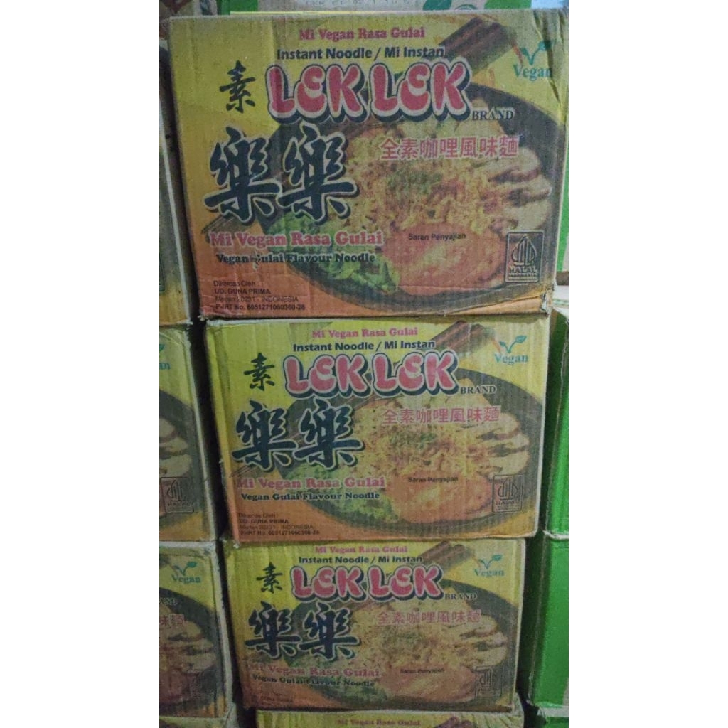 

Mie Leklek gulai kartonan