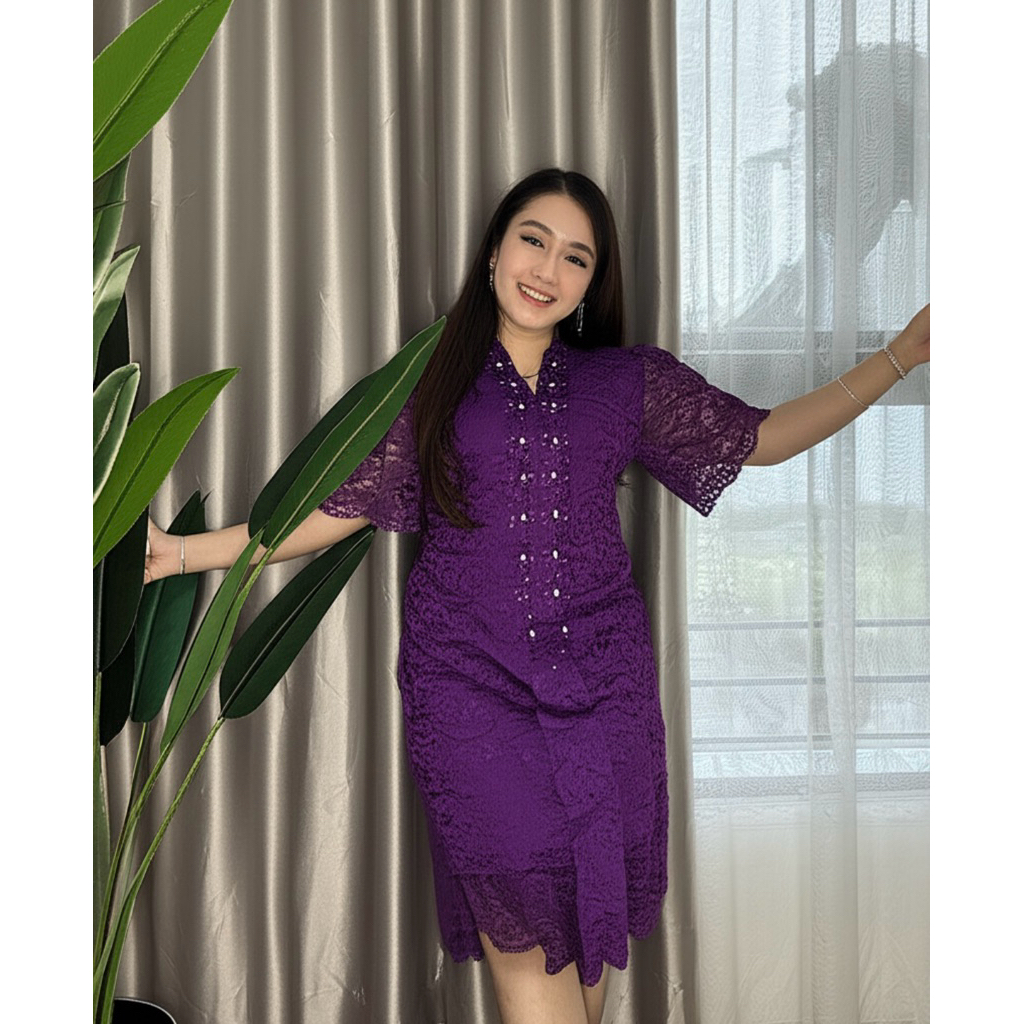 17-Dres renda tile/dress brokat tile_wanita/wanita