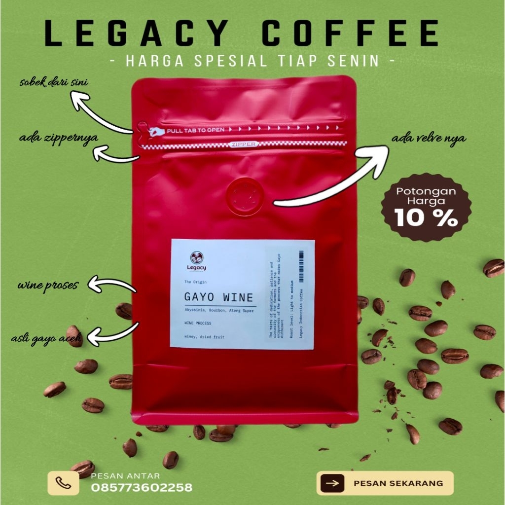 

ARABIKA GAYO SOFT WINE 100 GRAM