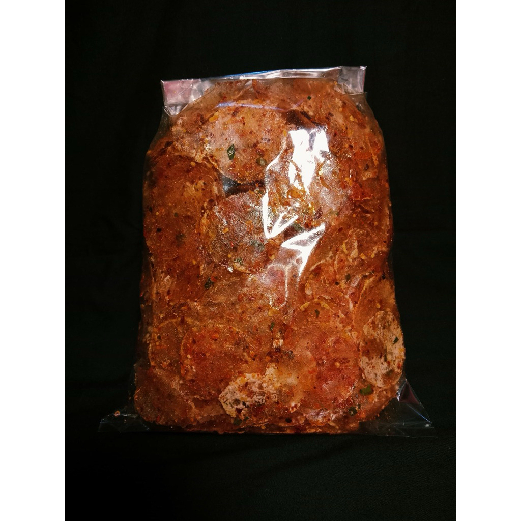 

Kripik kaca / kripca / beledag pedas daun jeruk kemasan 1 kg cemilan kripik pedas gurih khas Bandung