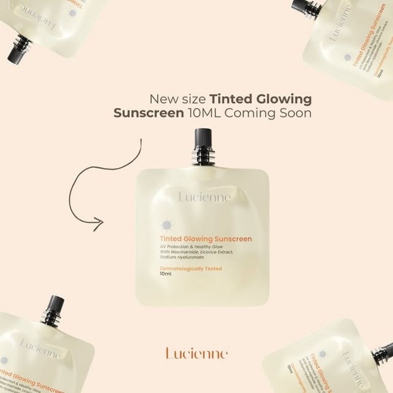 (10Ml) Lucienne Tinted Glowing Sunscreen - Auto Glowing- Hybrid Sunscreen