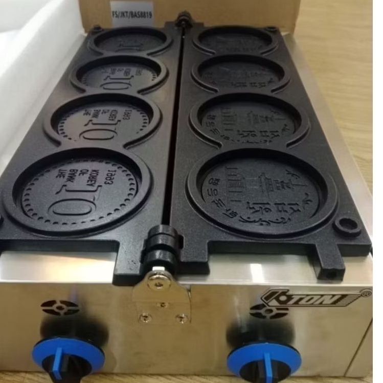 Gas coin waffle machine, gas coin waffle maker,mesin koin waffle
