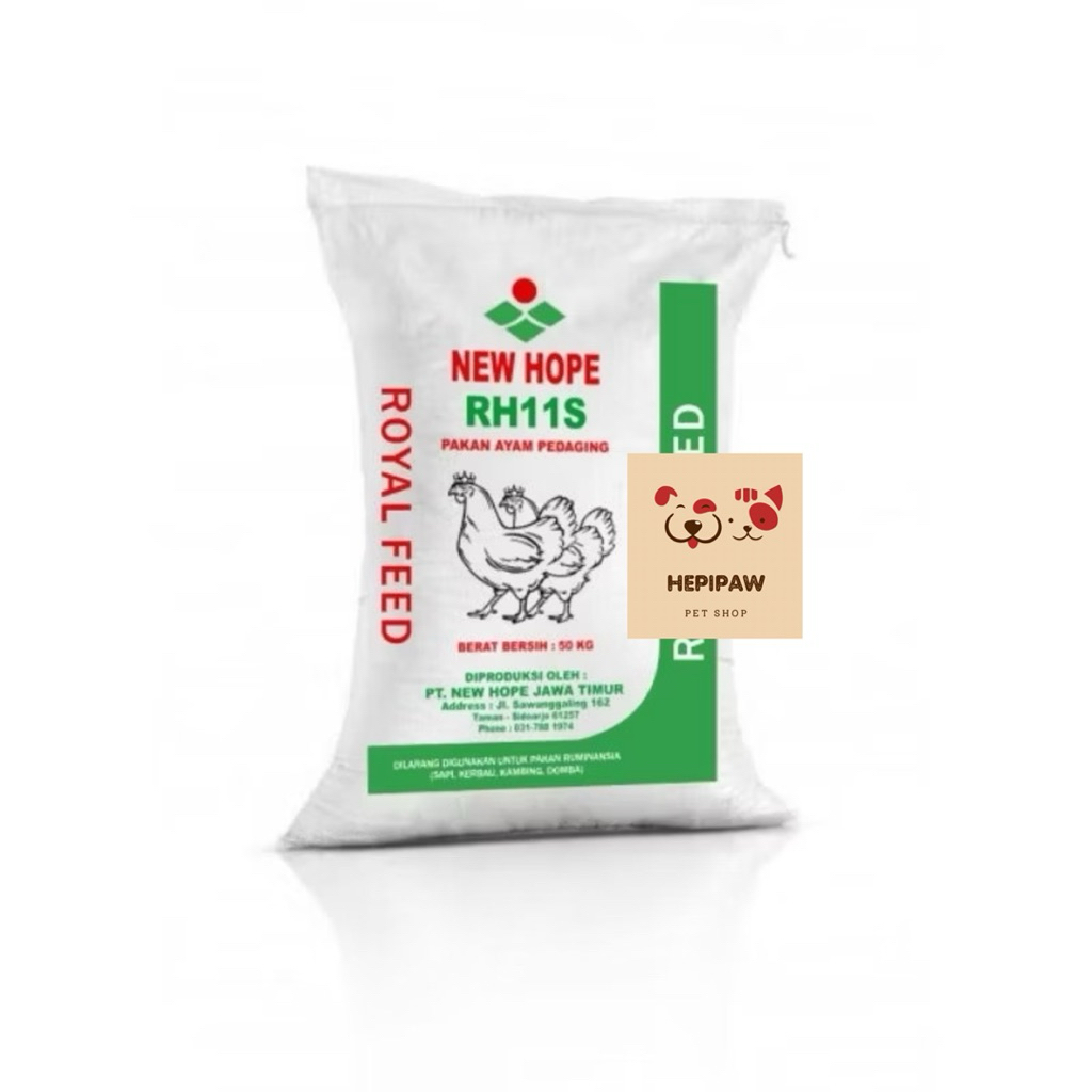 50kg - NEW HOPE RH11S HIJAU - Pakan Ayam Pedaging