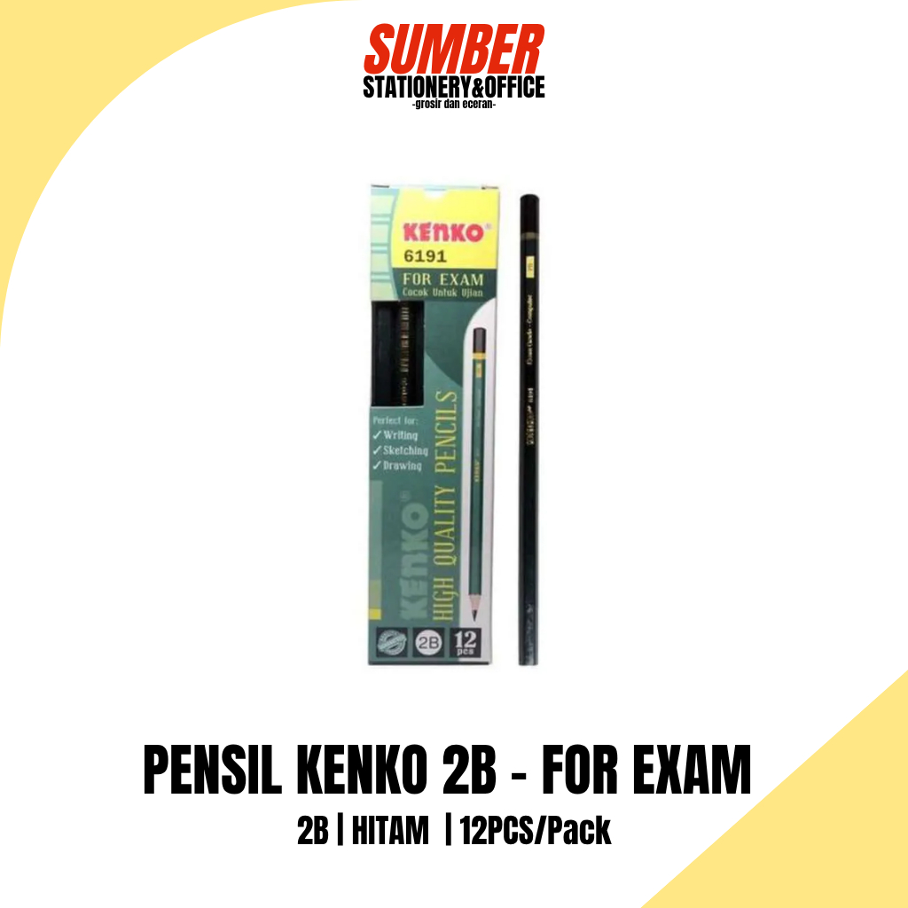 

Pensil Tulis Kenko 6191 2B (6191) - Untuk Ujian & Menggambar [1 Lusin]