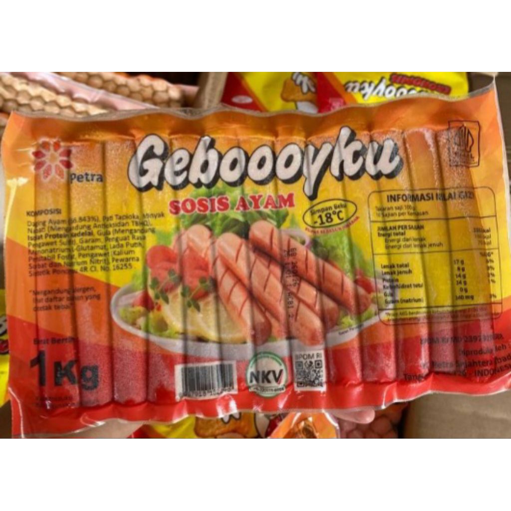 

Geboooyku Sosis Ayam Merah 1kg FROZEN FOOD