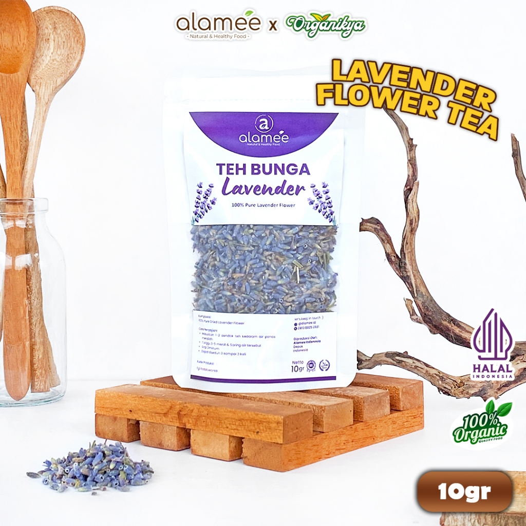 

Teh Bunga Lavender Insomnia Tea Organik Kering Dried Flower Herbal Alami Organic 10gr organikya