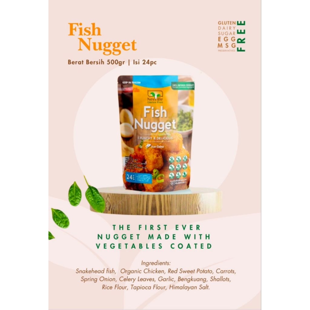 

NESVILLE - FISH NUGGET 24PCS - NUGGET IKAN 100% NATURAL PRODUCT TANPA PENGAWET - MSG