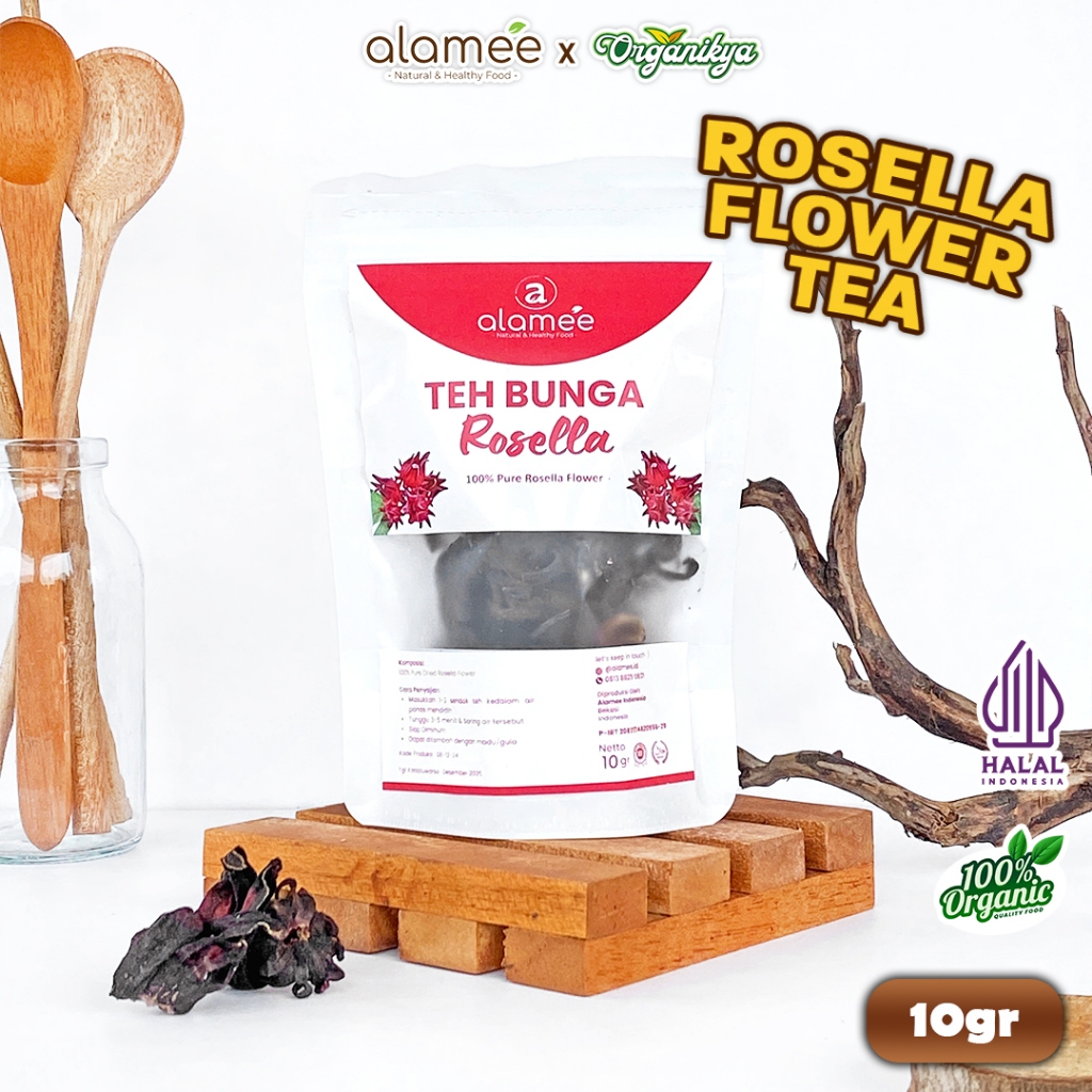 

Teh Bunga Rosella Tea Siap Saji Seduh Sehat 10gr Organic Organik Herbal Alami Teh Seduh organikya