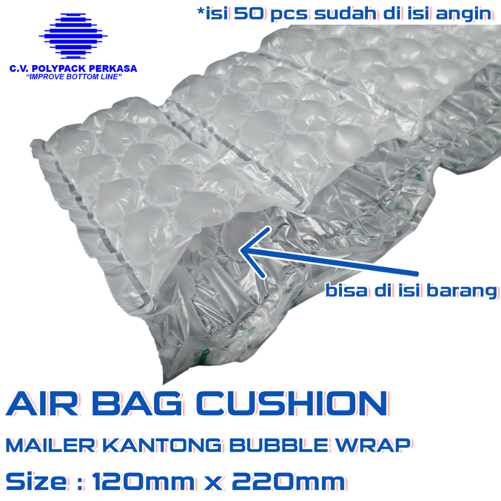 

Mailer Kantong Udara Bubble Wrap size 120mmx220mm Isi 50pcs