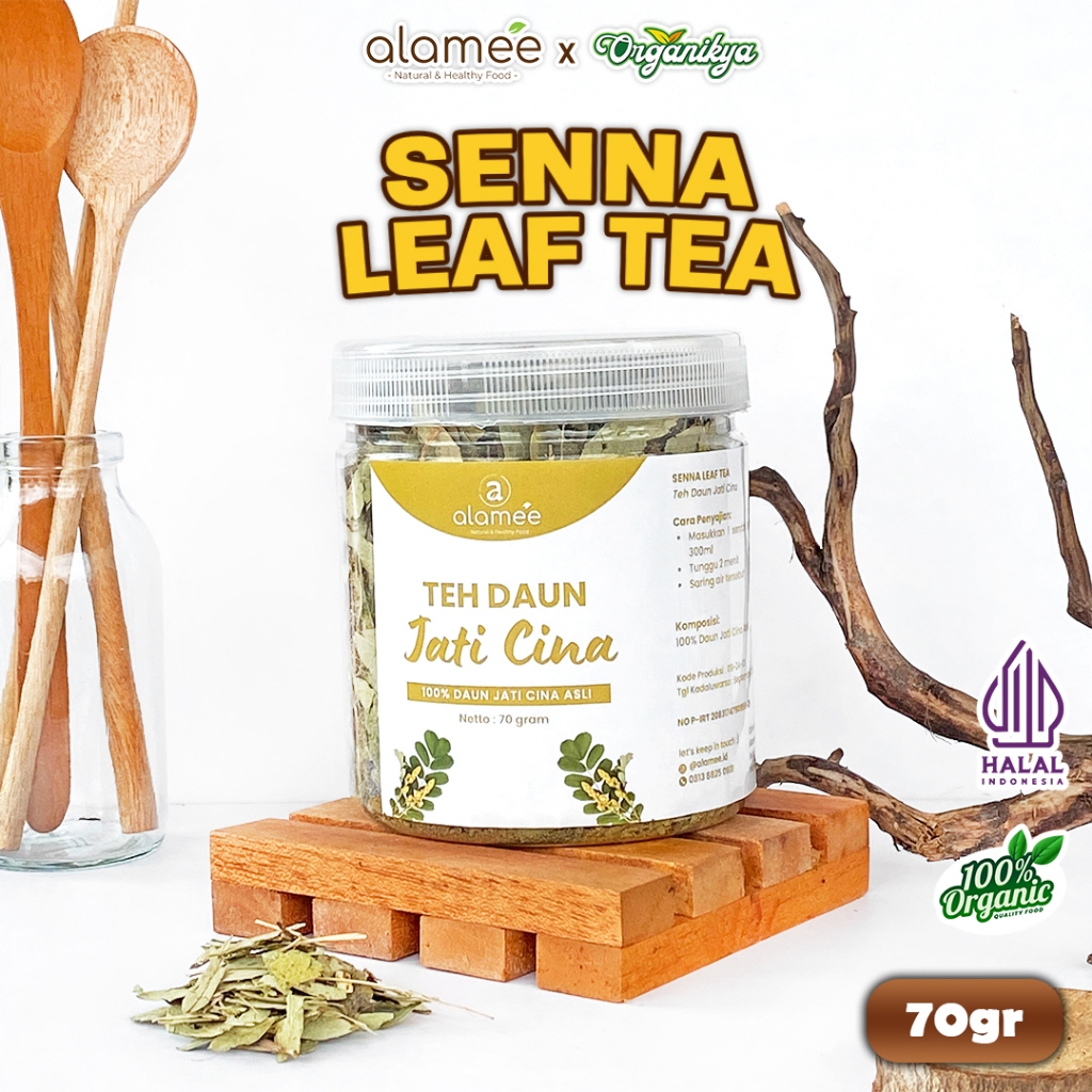 

Teh Daun Jati Cina Senna Leaf Tea Teh Herbal Alami Organik Organic 70gr organikya