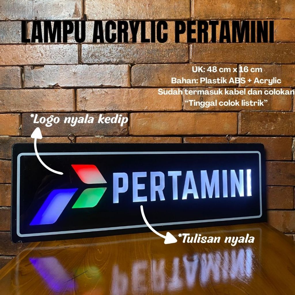 Lampu Neon Sign/ Neon Box Mini/ Lampu Tulisan Penanda Usaha POM MINI Akrilik BISA Request Tulisan