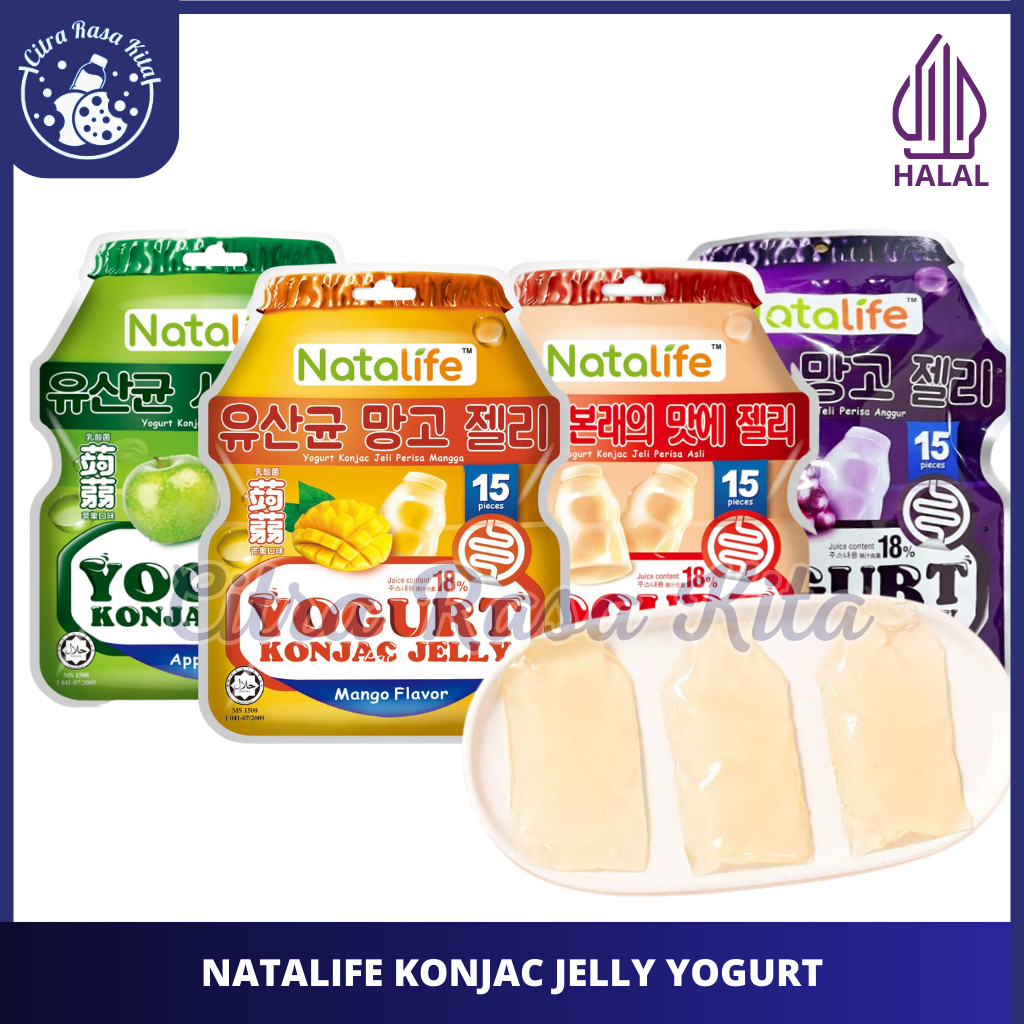 

Natalife Yogurt Konjac Jelly Rasa Buah-Buahan Halal 300g