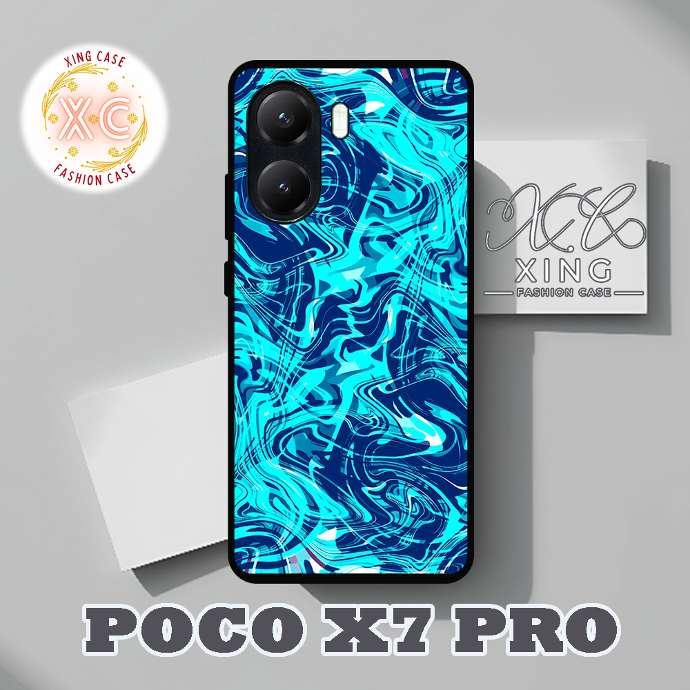 |EZ04| XING CASE POCO X7 PRO|  KILAU EFEK KACA | CASE HP CUSTOM SOFTCASE | CASING HP KUALITAS REALPI