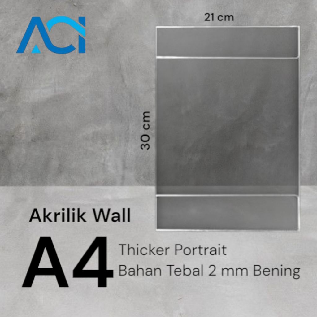 

Akrilik Thicker/Akrilik Wall/Akrilik Dinding/Akrilik Tempel A4 Portrait 2mm
