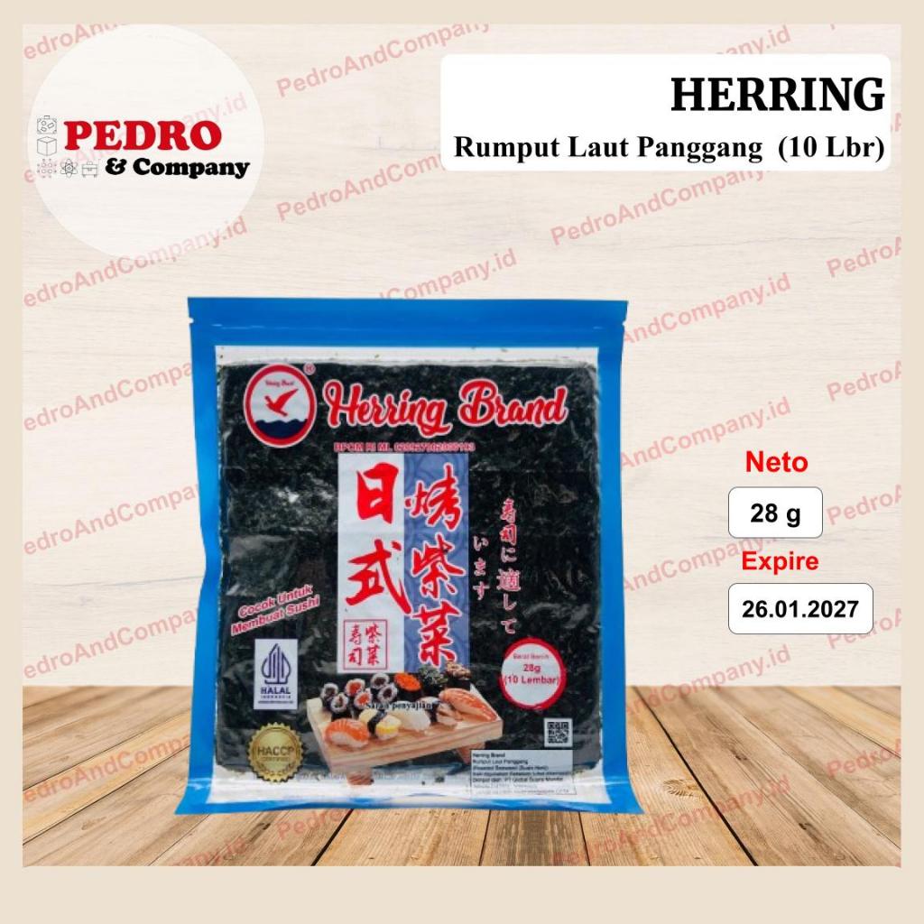 

Herring brand rumput laut panggang sushi nori 28 gram seaweed 10 sheet