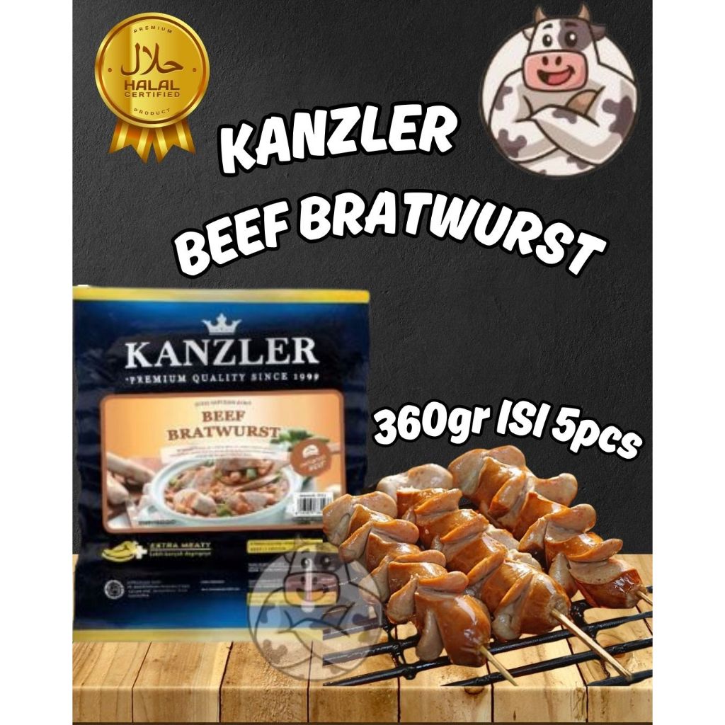 

KANZLER SAUSAGE BEEF BRATWURST/ SOSIS BEEF BRATWURST/SOSIS SAPI360GR ISI 5PCS