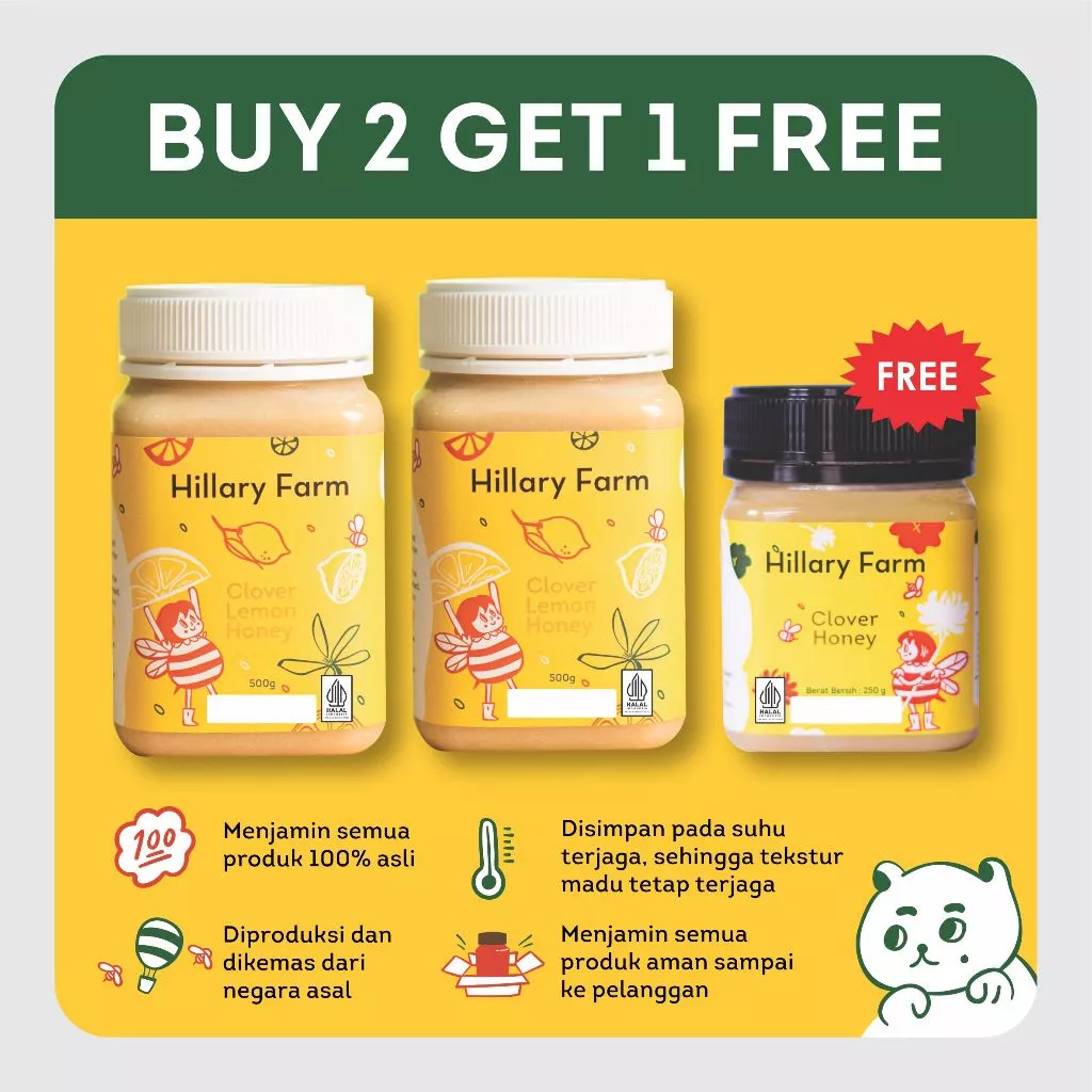 

2 Clover Lemon Honey Free Madu