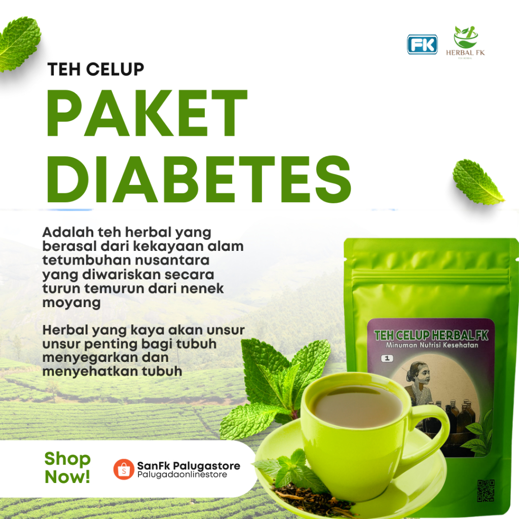 

Paket Teh Celup Herbal FK Diabetes – Minuman Herbal Bantu Jaga Gula Darah – 30 Pcs