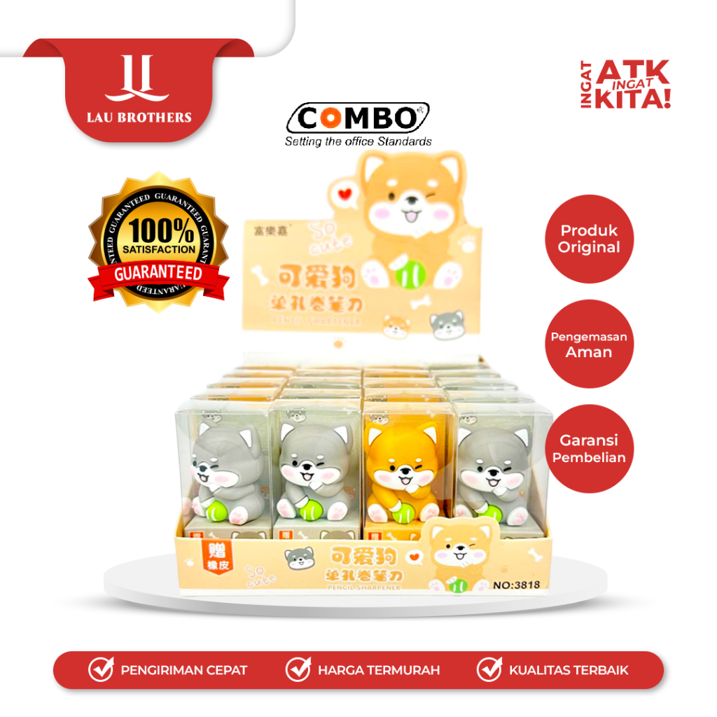 

COMBO RAUTAN TANGAN/ PENCIL SHARPENER DOG 3818 (1PC)
