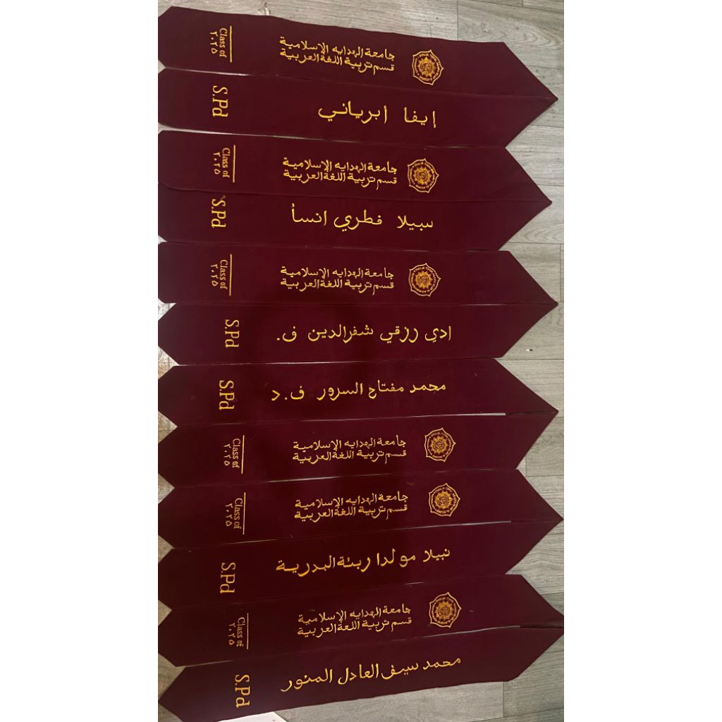 Selempang Font Arab Selempang Wisuda Syal