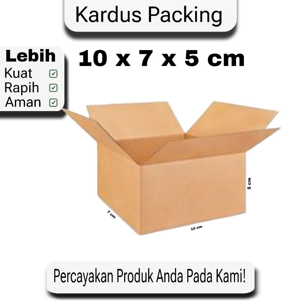 

Kardus Polos 10x7x5 cm | Box Packing | Kotak Kecil Aman & Tebal | Cocok untuk Paket