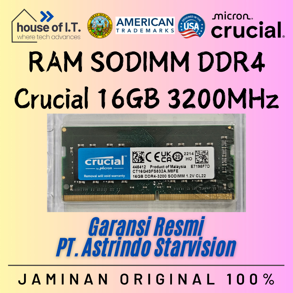 RAM Sodimm Crucial 16GB DDR4 3200MHz - Crucial RAM Sodimm 16GB DDR4 3200MHz