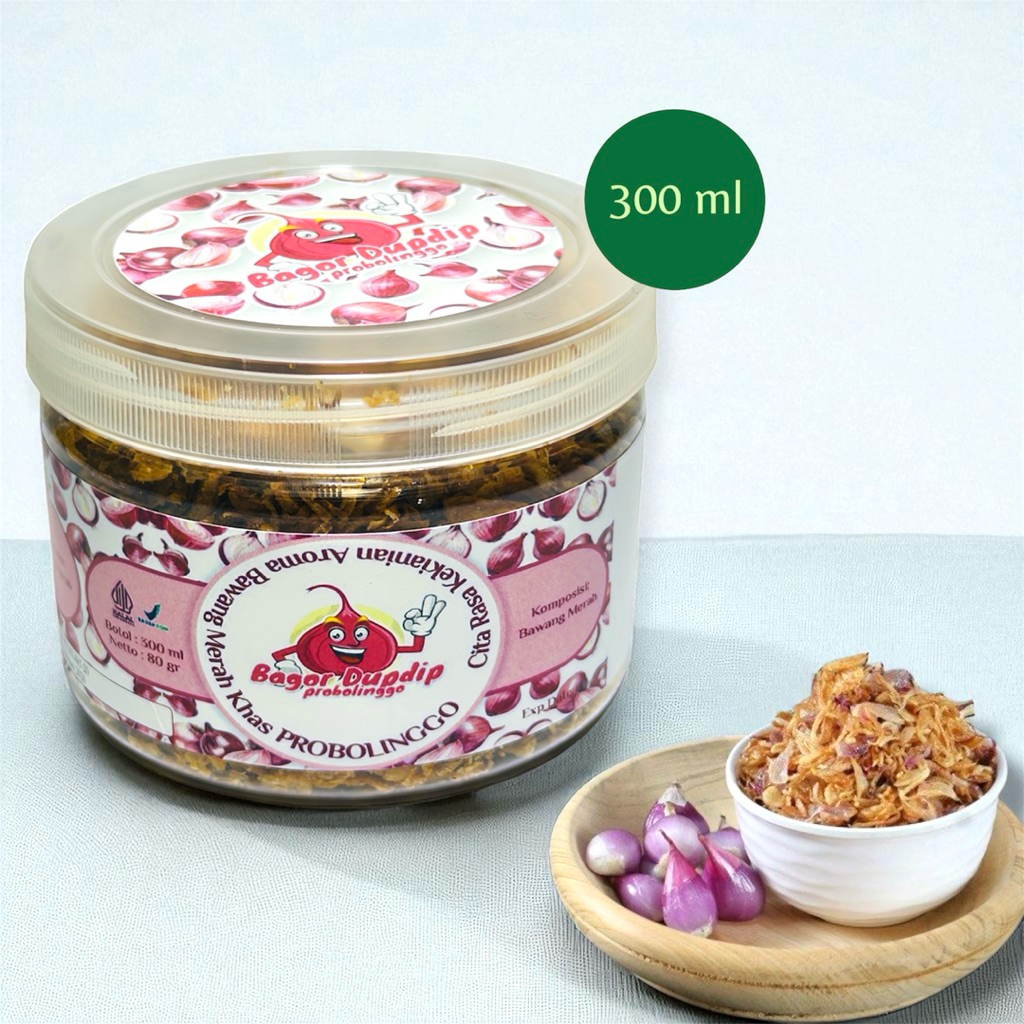 

Bawang Goreng Premium Asli Probolinggo Kemasan toples 300 ml